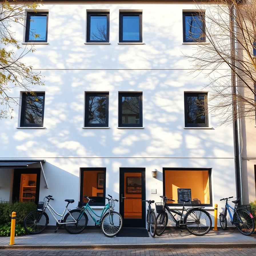 Moderne lodge i skumringen